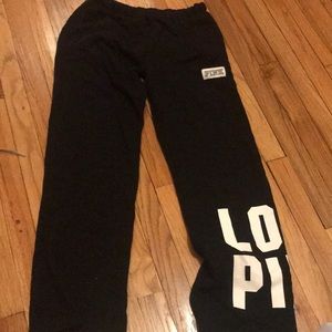 Black Victoria Secret PINK boyfriend sweatpants